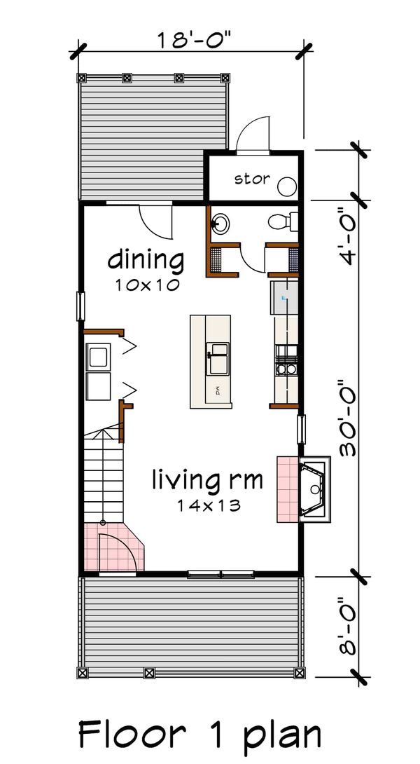 Colonial Floor Plan - Main Floor Plan #79-133