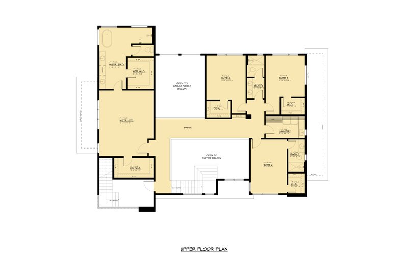 Dream House Plan - Floor Plan - Upper Floor for Contemporary House Plan #1066-255 - 6 bed, 5.5 bath