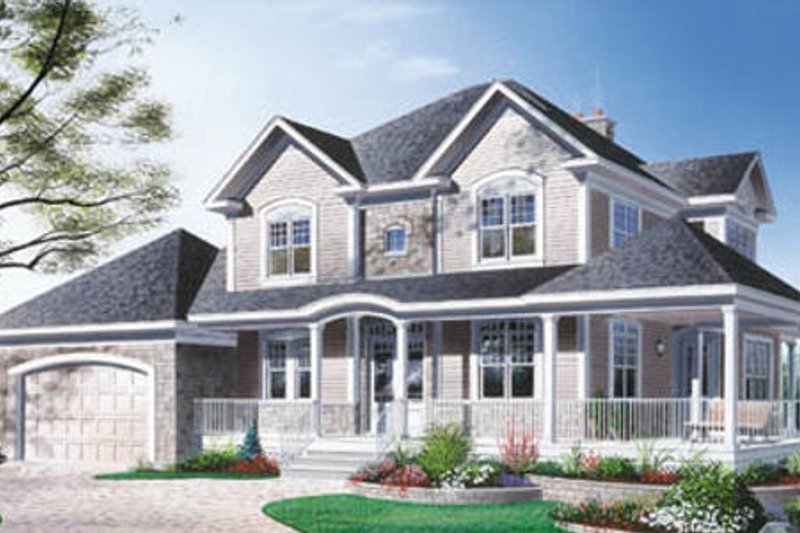 Architectural House Design - Country Exterior - Front Elevation Plan #23-282
