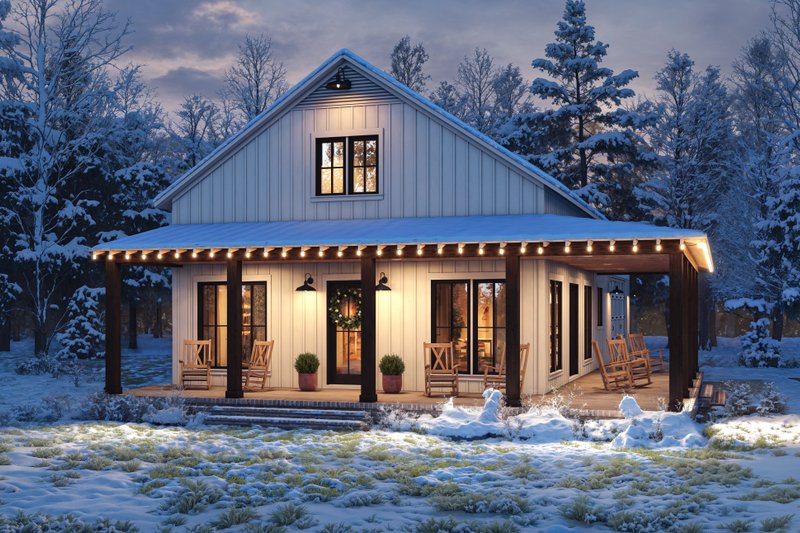 Home Plan - Exterior - Front Elevation 5 for Barndominium House Plan #430-347 - 2 bed, 2 bath