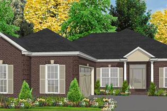 Exterior - Front Elevation for European House Plan #63-154 - 4 bed, 2 bath