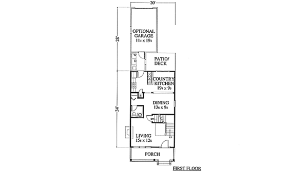 Home Plan - Country Floor Plan - Main Floor Plan #1053-36