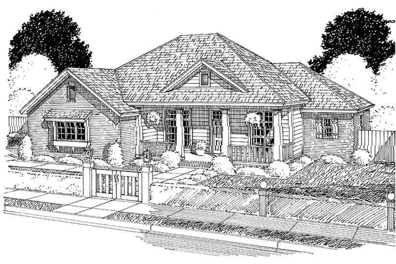Dream House Plan - Exterior - Front Elevation 3 for Country House Plan #513-2137 - 4 bed, 3 bath