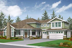 Exterior - Front Elevation 3 for Craftsman House Plan #132-450 - 6 bed, 3.5 bath