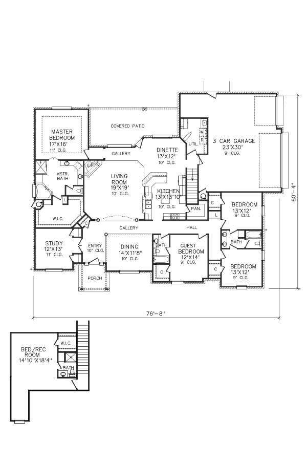 European Floor Plan - Main Floor Plan #65-545