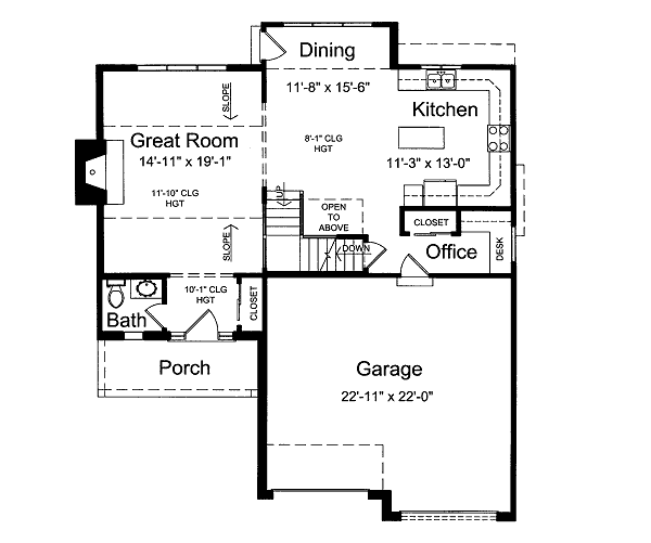 Home Plan - Traditional Floor Plan - Main Floor Plan #46-423