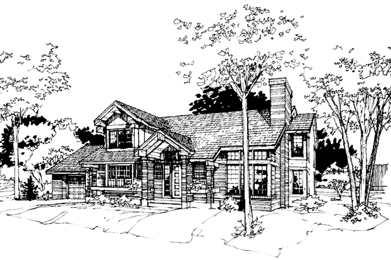 Home Plan - Exterior - Front Elevation 3 for Country House Plan #320-672 - 3 bed, 2.5 bath