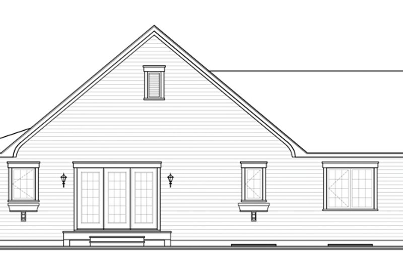 Dream House Plan - Exterior - Rear Elevation for Ranch House Plan #23-2565 - 2 bed, 1.5 bath