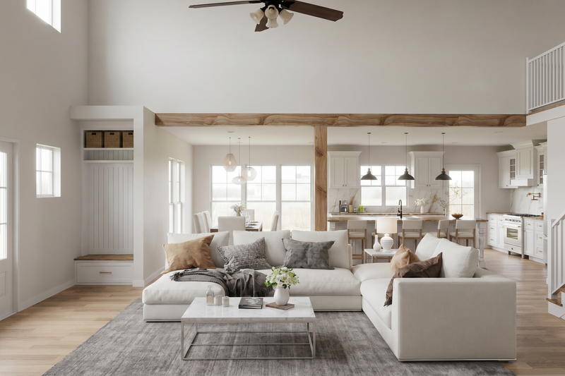 House Plan Design - Interior - Family Room 1 for Farmhouse House Plan #923-506 - 3 bed, 3.5 bath