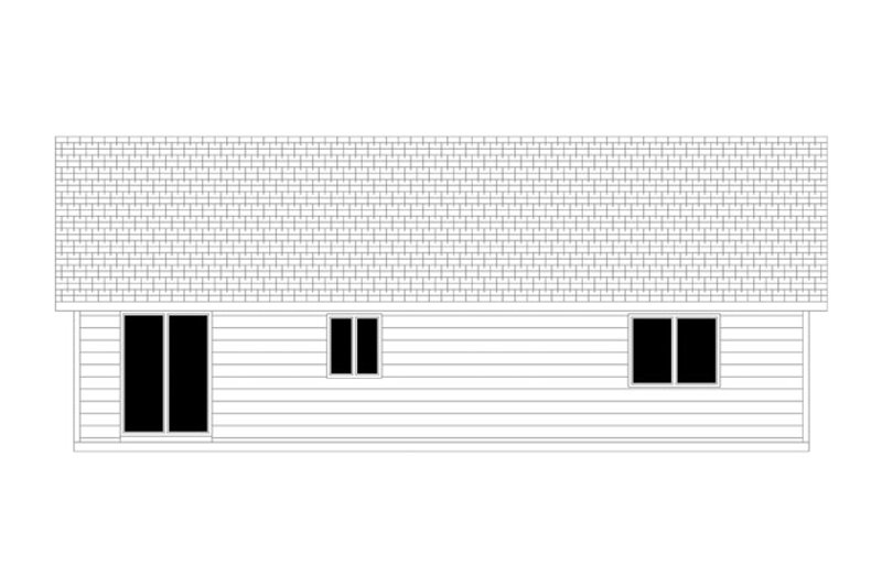 Home Plan - Exterior - Rear Elevation for Ranch House Plan #943-41 - 3 bed, 2 bath