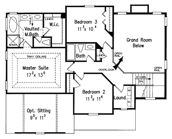 Dream House Plan - Country Floor Plan - Upper Floor Plan #927-589