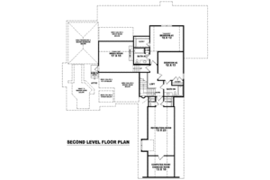 Floor Plan - Upper Floor for European House Plan #81-1290 - 3 bed, 4 bath