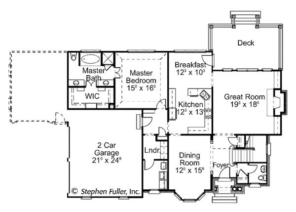Home Plan - Country Floor Plan - Main Floor Plan #429-386