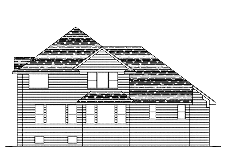 Home Plan - Exterior - Rear Elevation for Country House Plan #51-1096 - 3 bed, 2.5 bath