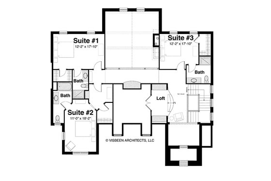 Floor Plan - Upper Floor for Country House Plan #928-265 - 4 bed, 4.5 bath