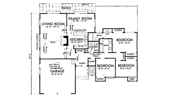 Architectural House Design - Contemporary Floor Plan - Main Floor Plan #320-1303