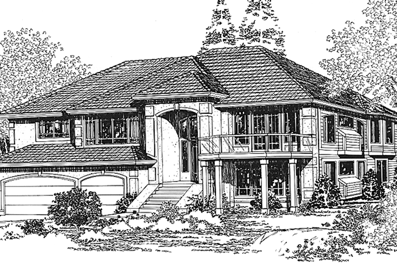 Architectural House Design - Traditional Exterior - Front Elevation Plan #966-21