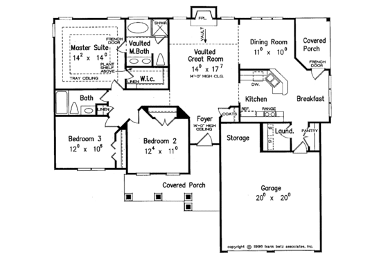 Floor Plan - Main Floor for Country House Plan #927-225 - 3 bed, 2 bath