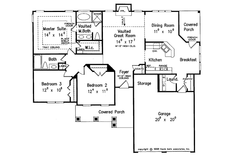 Home Plan - Floor Plan - Main Floor for Country House Plan #927-225 - 3 bed, 2 bath