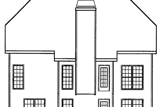 Exterior - Rear Elevation for Mediterranean House Plan #927-192 - 3 bed, 2.5 bath