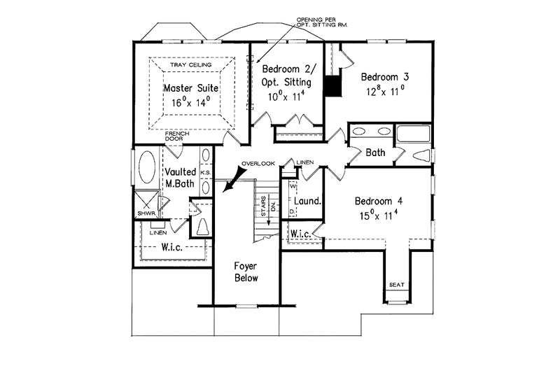 Home Plan - Floor Plan - Upper Floor for Country House Plan #927-684 - 5 bed, 3 bath