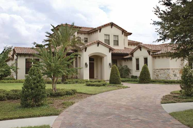 Home Plan - Exterior - Front Elevation 6 for Mediterranean House Plan #1019-7 - 5 bed, 4.5 bath