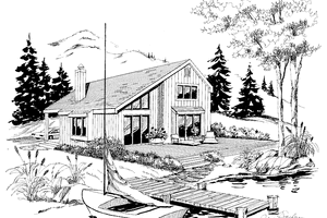 Home Plan - Contemporary Exterior - Front Elevation Plan #456-78