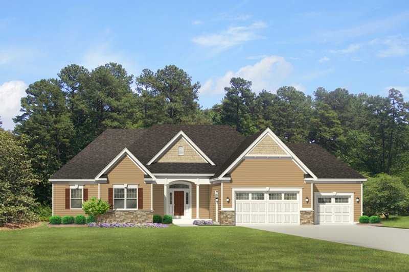 Home Plan - Colonial Exterior - Front Elevation Plan #1010-88