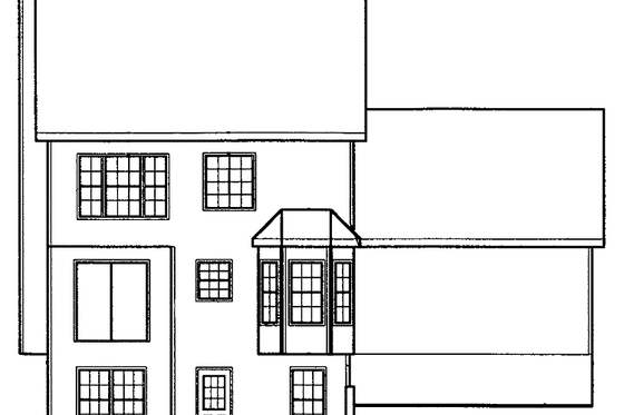 Exterior - Rear Elevation for Country House Plan #927-49 - 3 bed, 2.5 bath