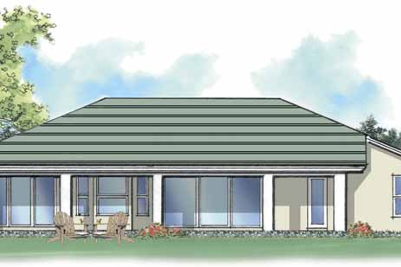 Dream House Plan - Exterior - Rear Elevation for Mediterranean House Plan #930-375 - 3 bed, 2 bath
