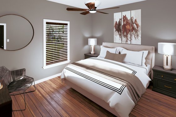 Interior - Bedroom 1 for Craftsman House Plan #44-285 - 3 bed, 2.5 bath