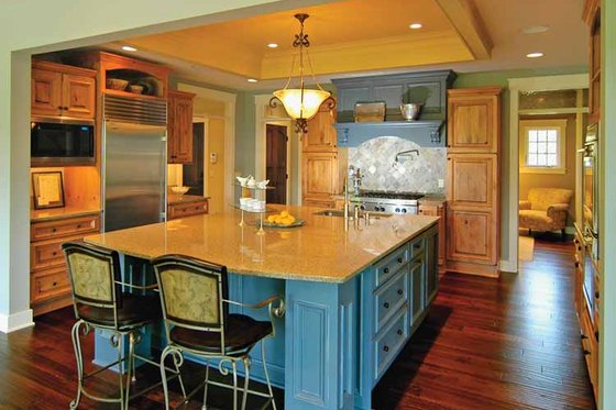 Interior - Kitchen 1 for European House Plan #928-28 - 4 bed, 4.5 bath