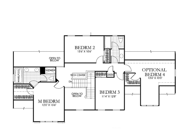 House Plan Design - Country Floor Plan - Upper Floor Plan #1029-9