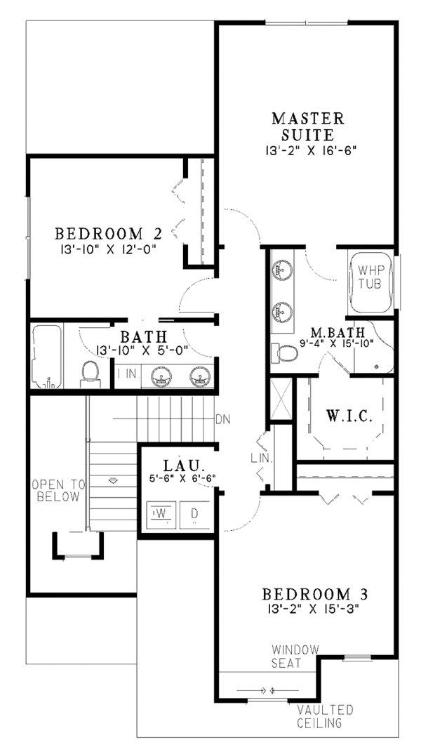 Architectural House Design - Country Floor Plan - Upper Floor Plan #17-3254