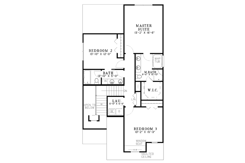 Architectural House Design - Floor Plan - Upper Floor for Country House Plan #17-3254 - 3 bed, 2.5 bath