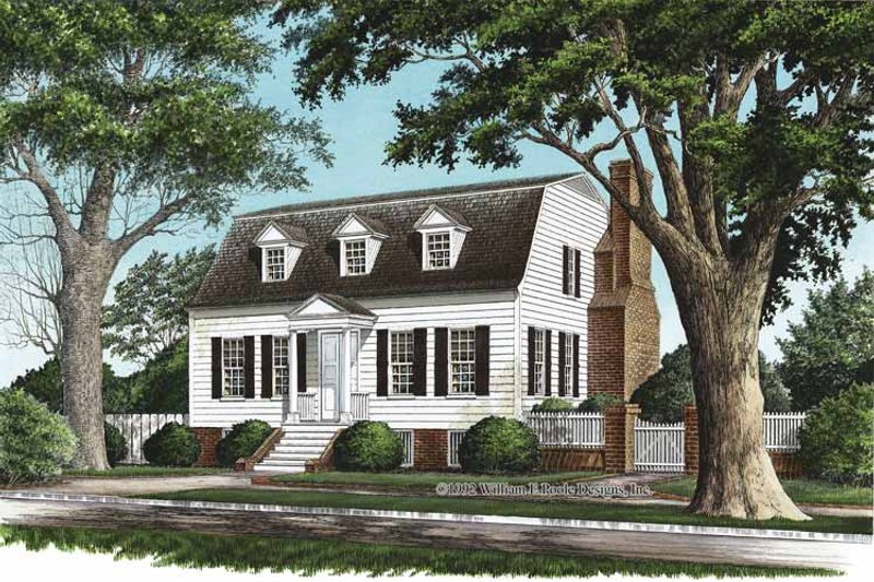 House Plan Design - Colonial Exterior - Front Elevation Plan #137-351