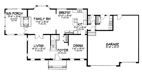 Home Plan - Classical Floor Plan - Main Floor Plan #320-889