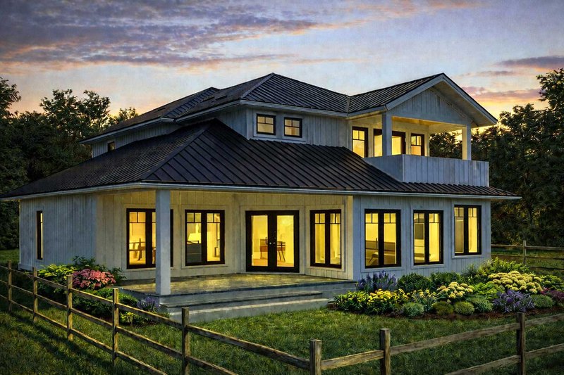 House Blueprint - Exterior - Rear Elevation for Country House Plan #1101-60 - 3 bed, 2.5 bath