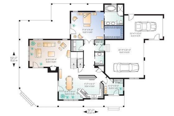 Canadian Country style house plan farm home plan