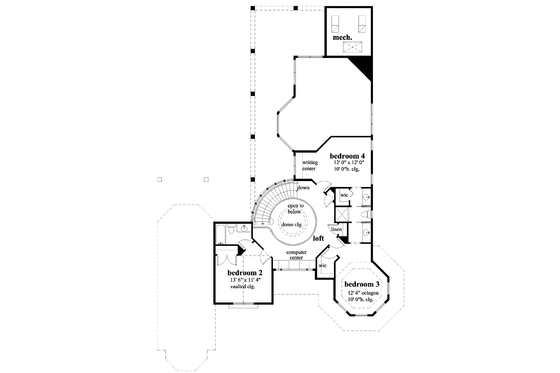 Floor Plan - Upper Floor for Victorian House Plan #930-166 - 4 bed, 3.5 bath
