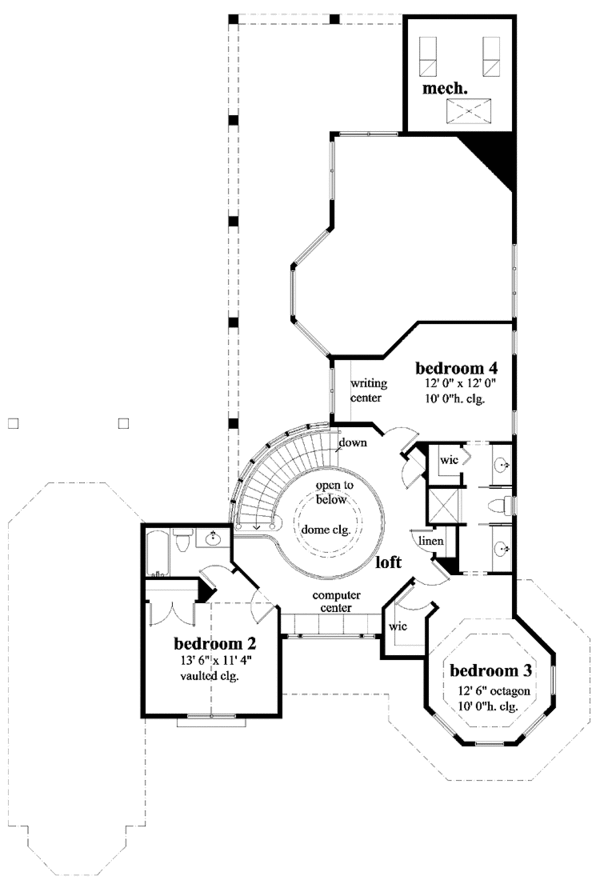 House Plan Design - Victorian Floor Plan - Upper Floor Plan #930-166
