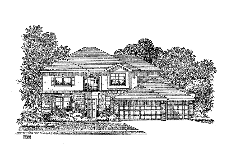 House Blueprint - Mediterranean Exterior - Front Elevation Plan #999-109