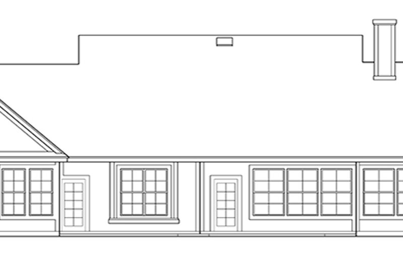 Architectural House Design - Exterior - Rear Elevation for Country House Plan #472-207 - 4 bed, 3 bath