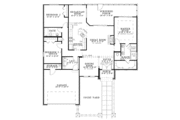 Mediterranean Style House Plan - 3 Beds 2 Baths 1747 Sq/Ft Plan #17-2919 