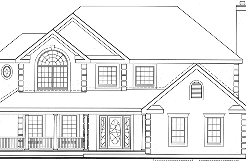 House Plan Design - Country Exterior - Front Elevation Plan #456-95