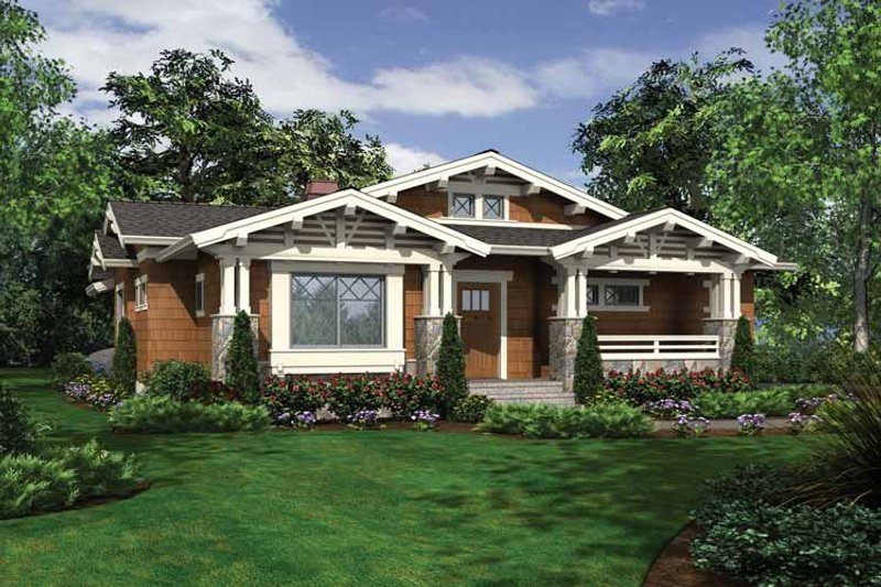 House Design - Craftsman Exterior - Front Elevation Plan #132-528