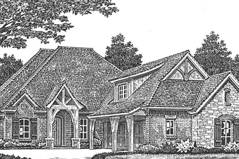 Dream House Plan - European Exterior - Front Elevation Plan #310-1275