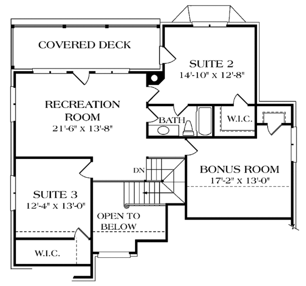 House Plan Design - European Floor Plan - Upper Floor Plan #453-431