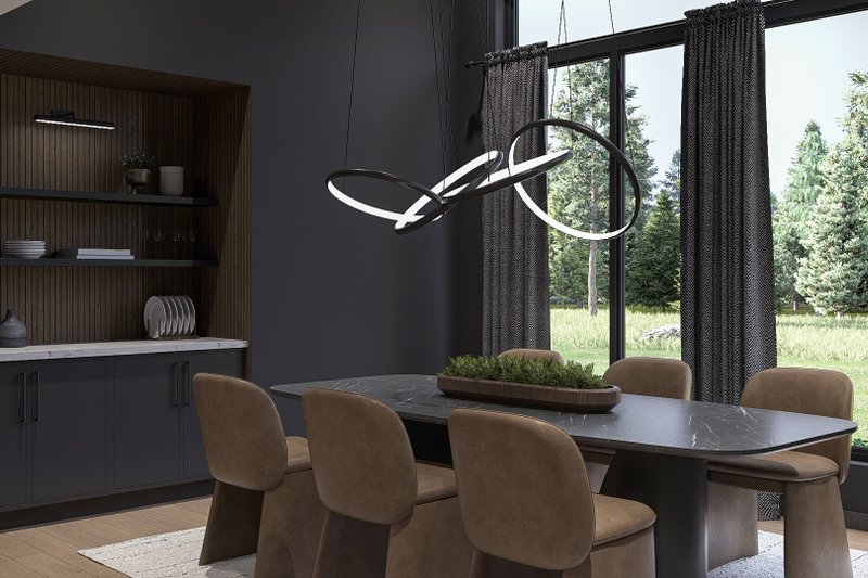 House Blueprint - Interior - Dining Room 1 for Modern House Plan #455-771 - 3 bed, 2.5 bath