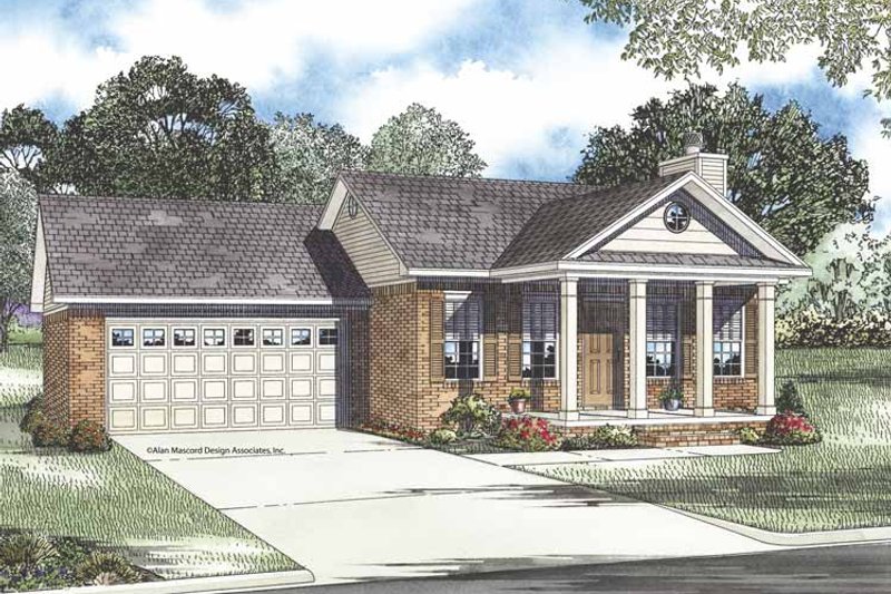 House Blueprint - Classical Exterior - Front Elevation Plan #17-3243